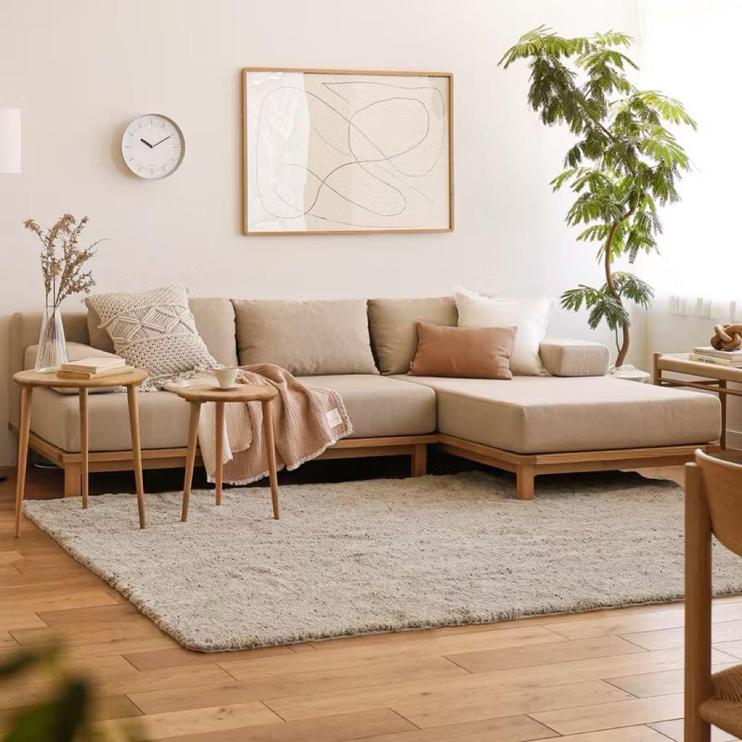 【新品未使用】Re:CENO ラグマット LUCE ベージュ 90x140cm