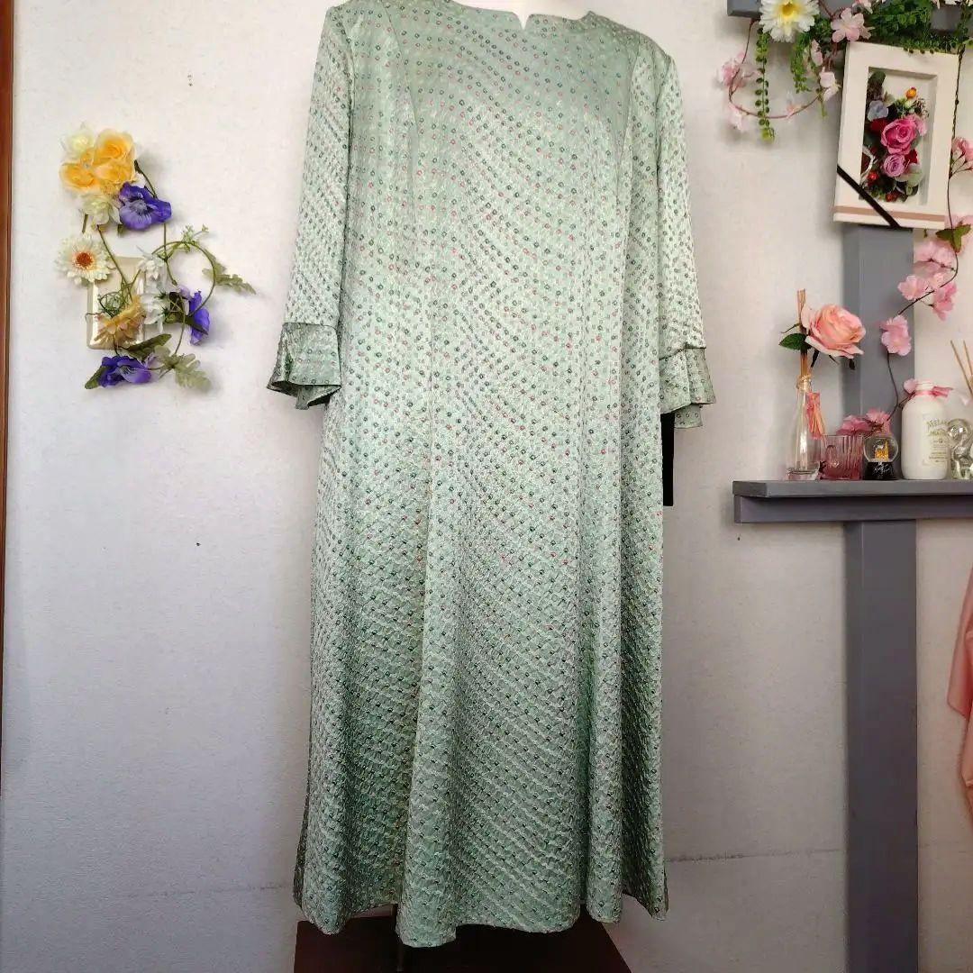 小*豆様 kiyoko koga 絹のお仕立て七分袖ワンピース