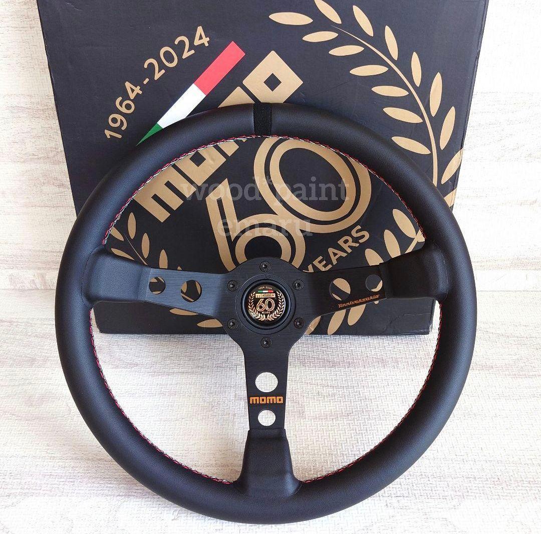 momo ステアリング 60周年 記念モデル 14インチ レザー ブラック