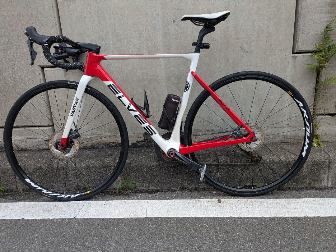 ロードバイクELVES VANTAR ディスク　ロードバイク ホワイト/レッド