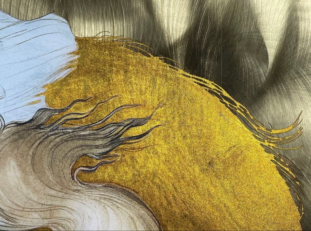 騎神来たりぬ スペシャルメタル 天野喜孝 金箔 真作保証