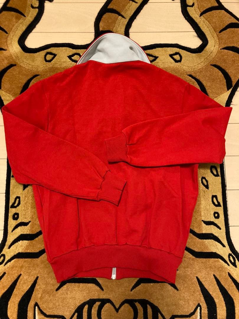 当時物未使用品デサントadidasジャージセットアップ赤✖️ベージュMサイズ