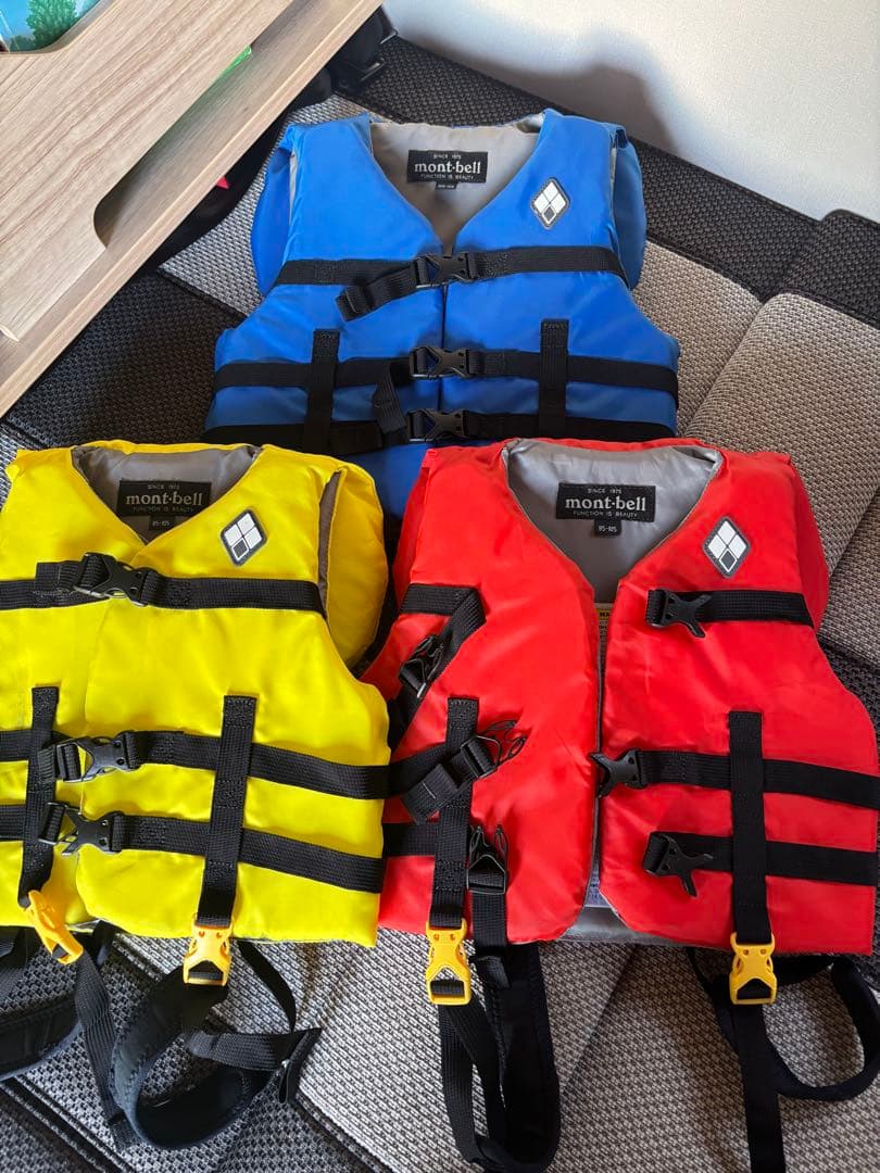 mont-bell ライフジャケット 3色セット