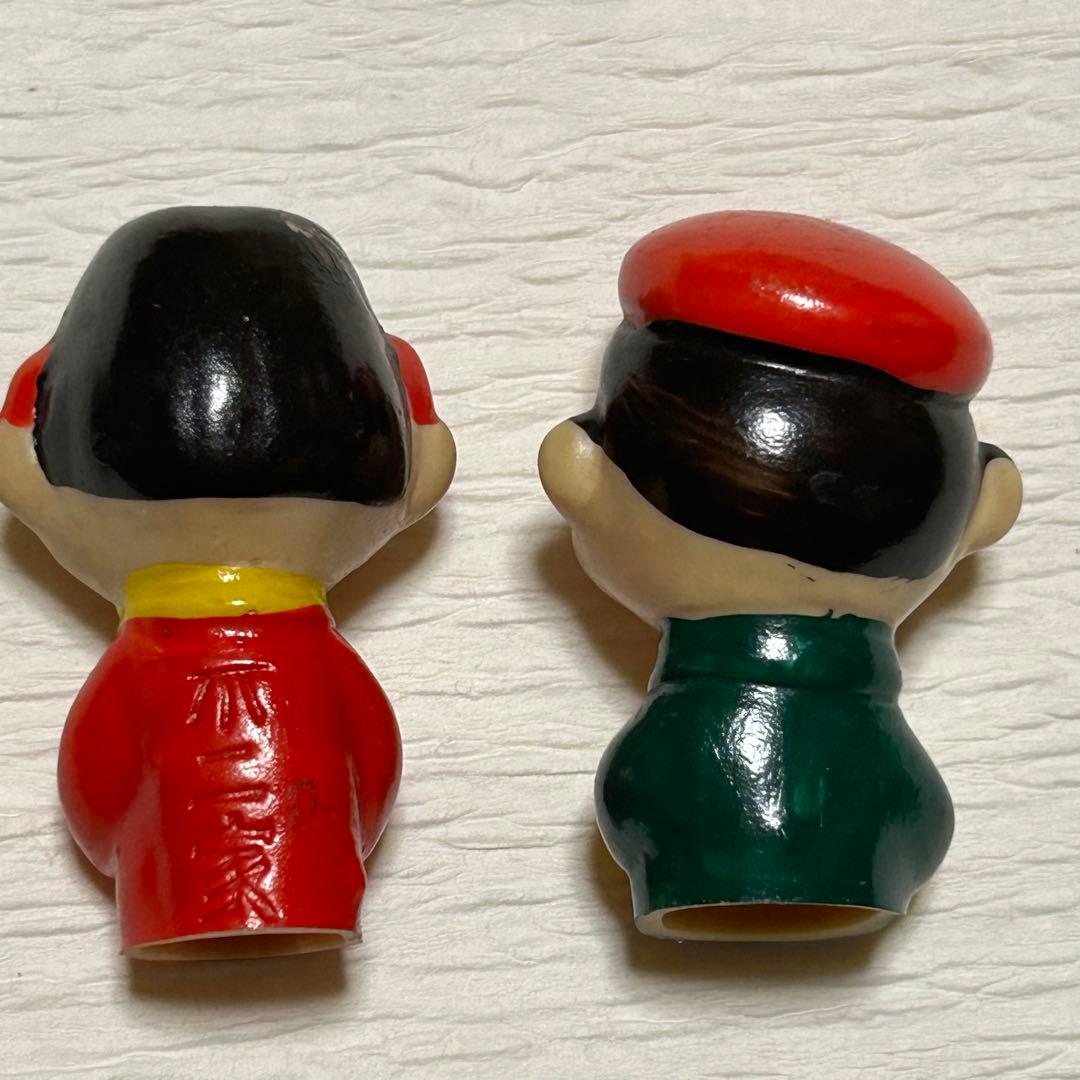 不二家 ペコちゃん ポコちゃん 昭和レトロ ソフビ 人形 指人形