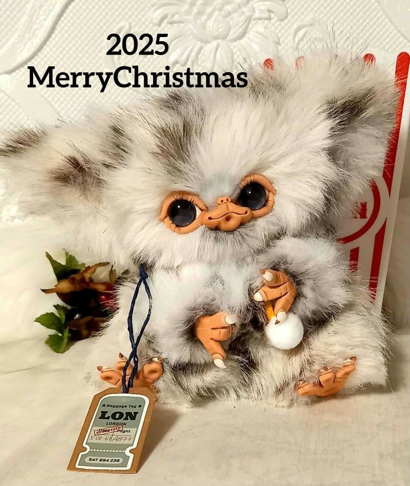 ハンドメイド・可動Big長毛ベビさんのお人形・アートドール・ぬいぐるみ・創作