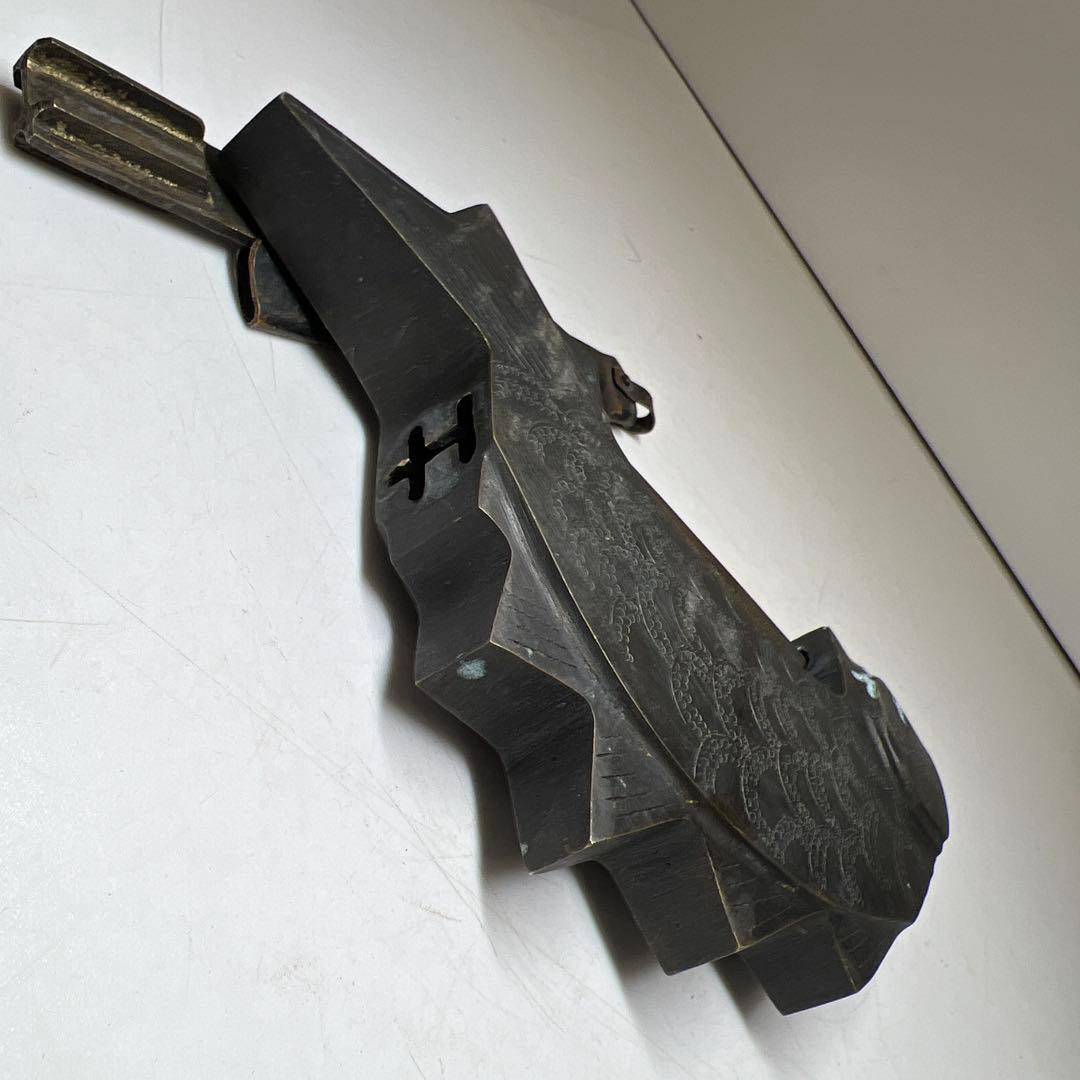 李朝　銅製魚の鍵　615g 東Y8-0203②タカサ