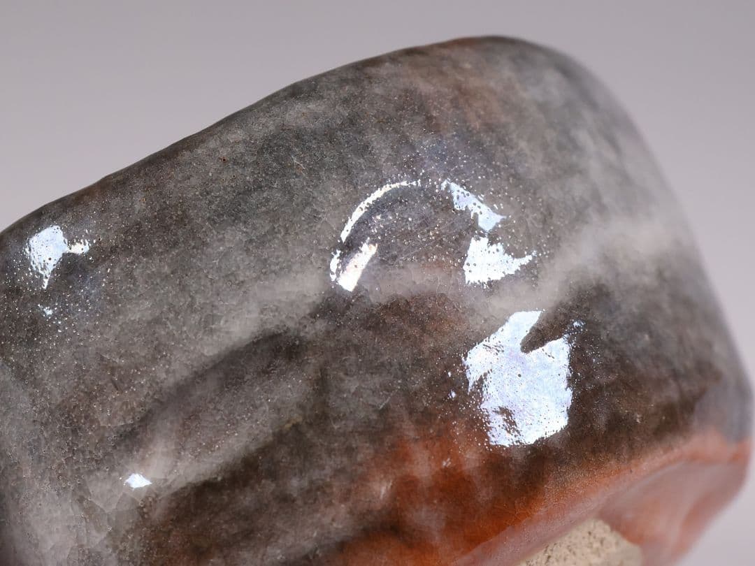 茶道具 二代 小川長楽 赤茶碗 共箱 共布 陶芸 陶器【MA914】