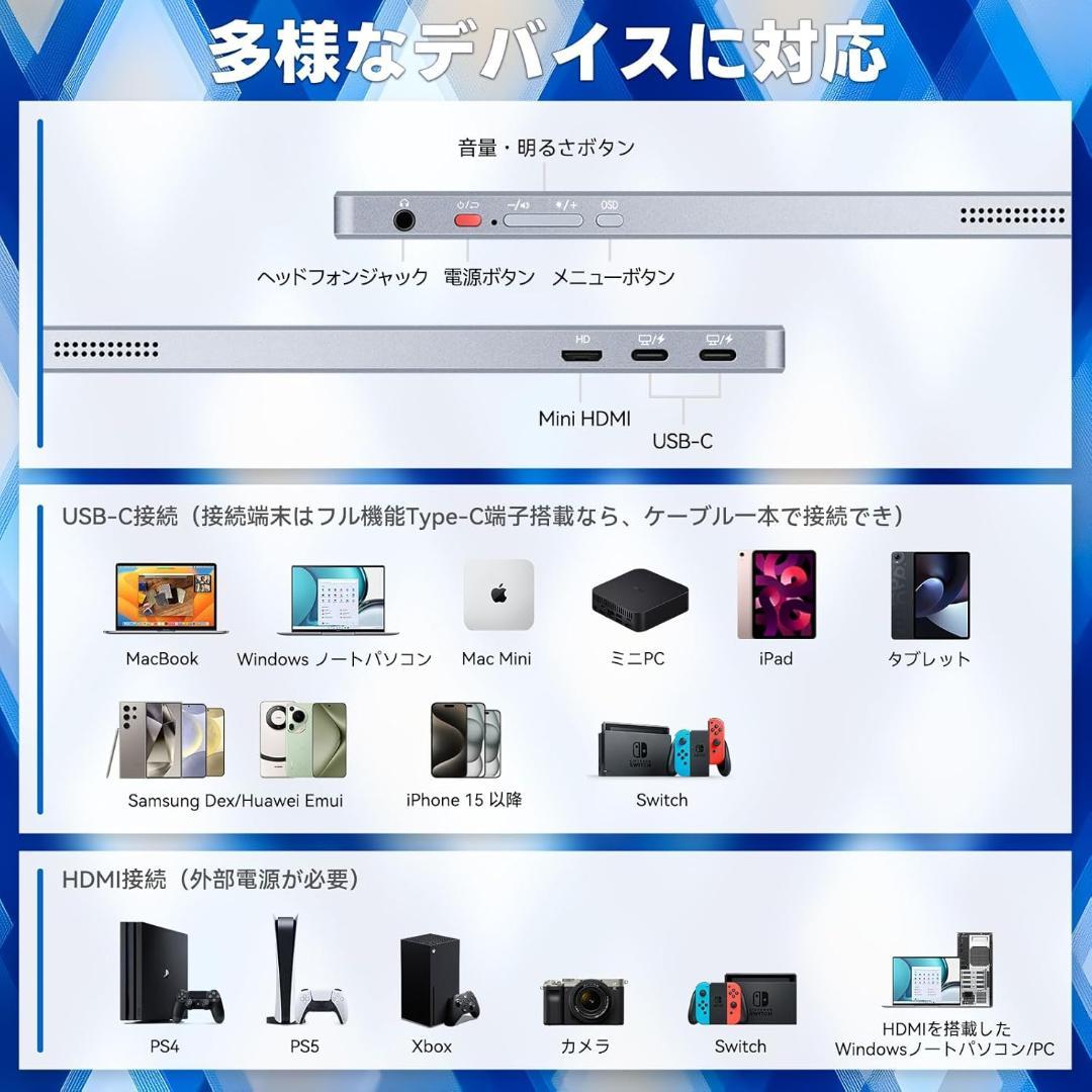 Intehill モバイルモニター 4K 13.4 インチ U13NA