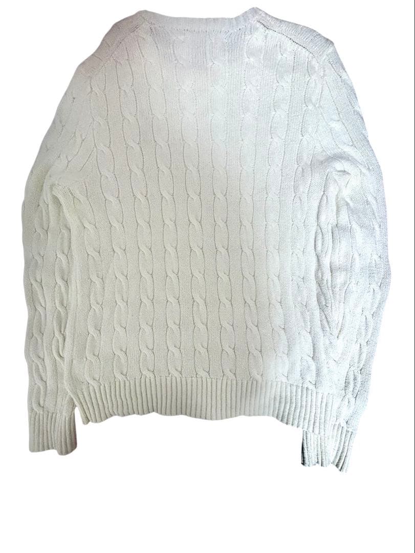 Polo Ralph Lauren ホワイト ケーブルニット S