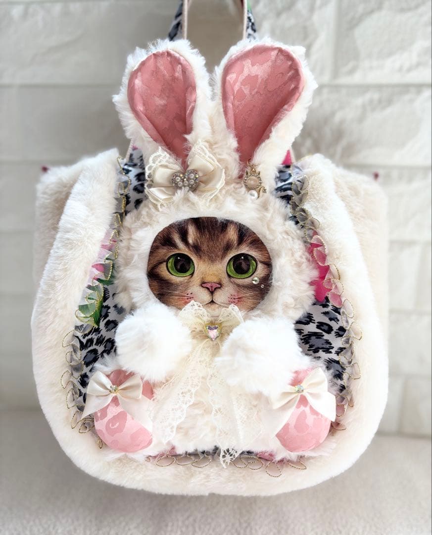 ゆ*ら様 コヤンイサムチョン　ハンドメイド　ファーバッグ　白　サンダーちゃん　ヒ