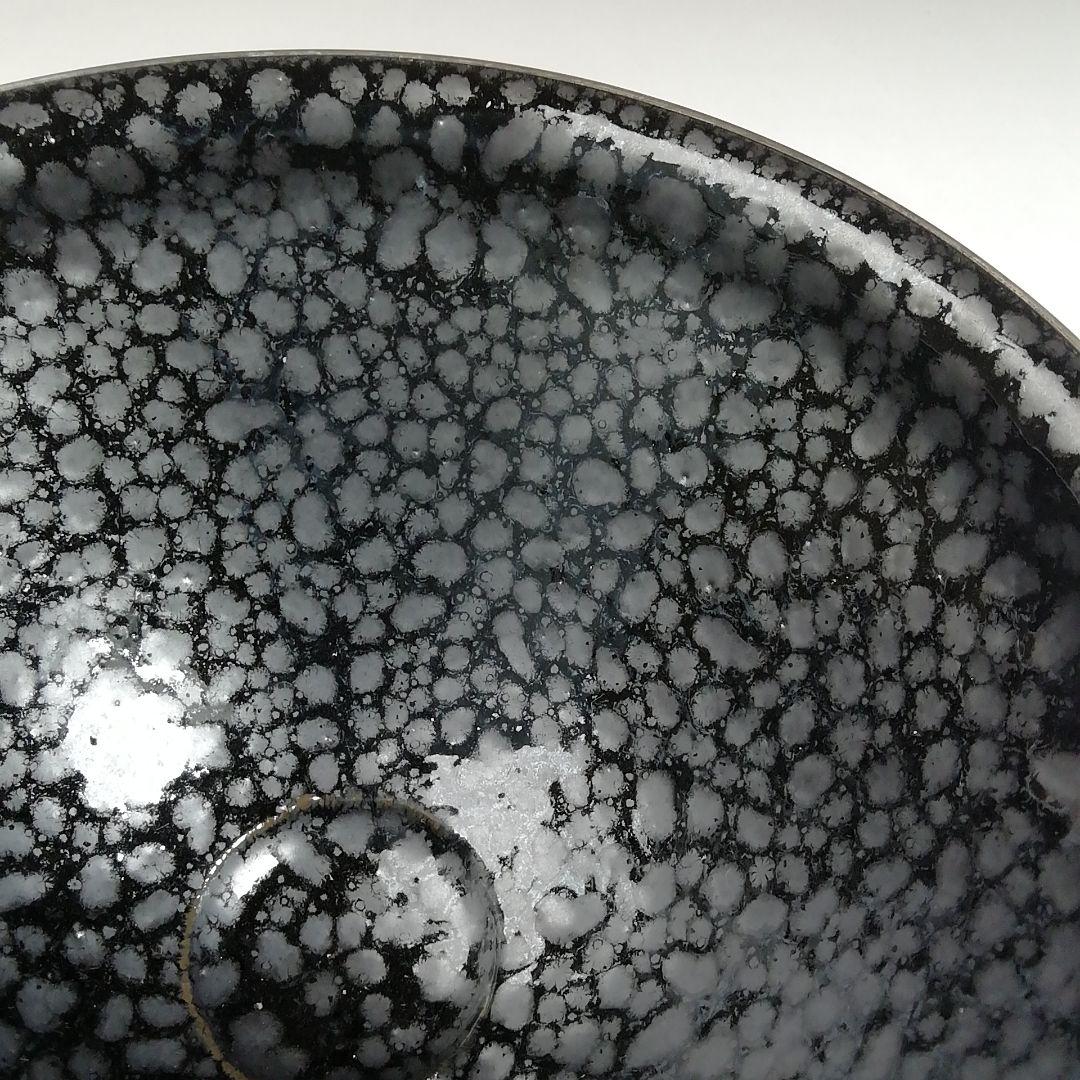 Ｗ８１　茶碗　『油滴天目茶碗』『清水保孝 造』　共箱　抹茶碗　茶道具