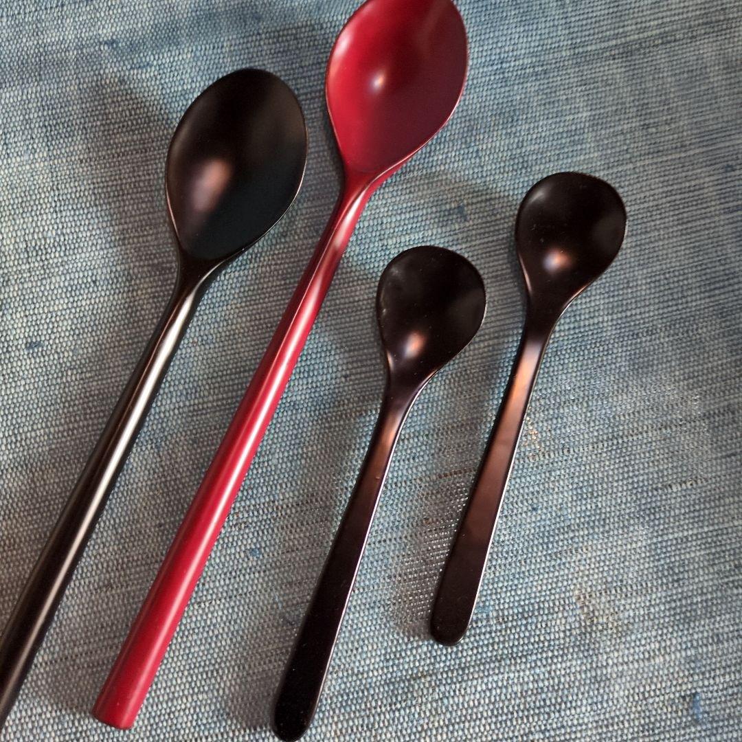 瀬戸國勝さんの輪島塗スプーン4点