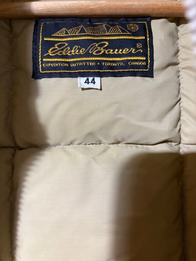 Eddie Bauer キルティングベスト 44 ベージュ