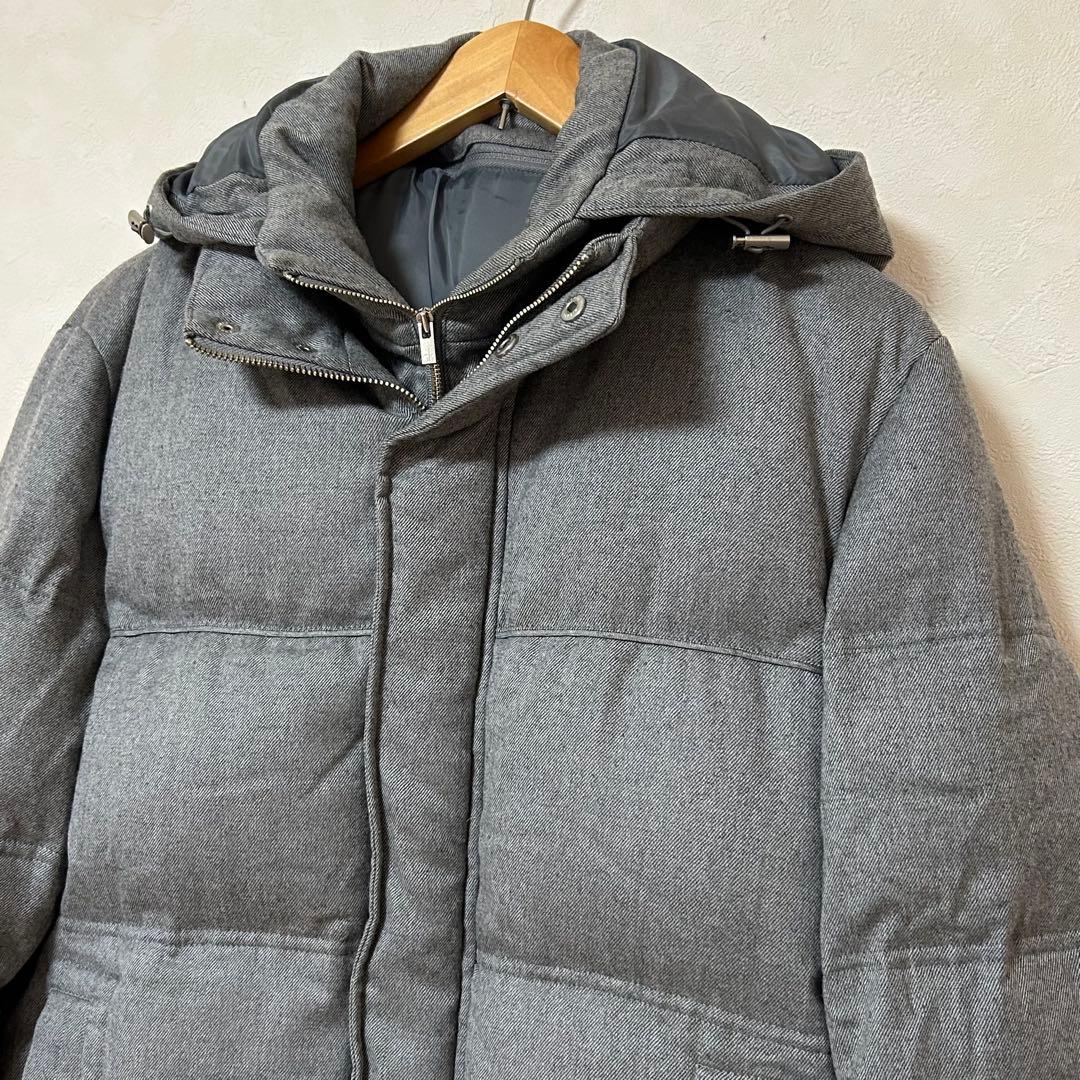 【カルバンクライン】ダウンジャケット　メンズ　グレー　毛98% 上品　カジュアル