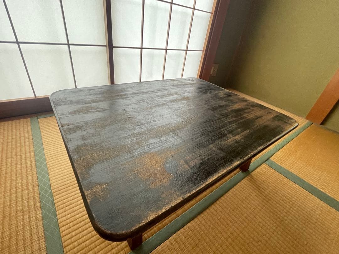 ちゃぶ台　折りたたみ 昭和レトロ 座卓 角座卓　古道具　アンティーク