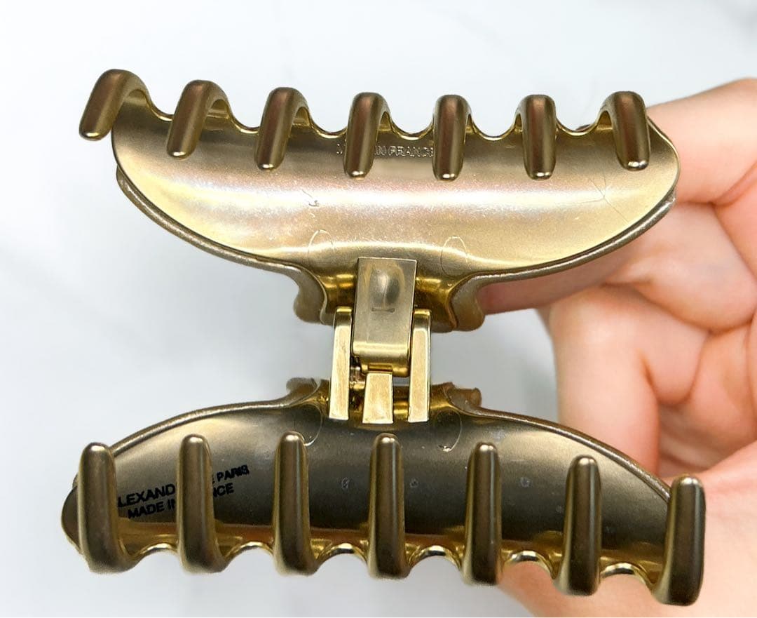 【ALEXANDRE DE PARIS】ゴールド ラインストーン ヘアクリップ