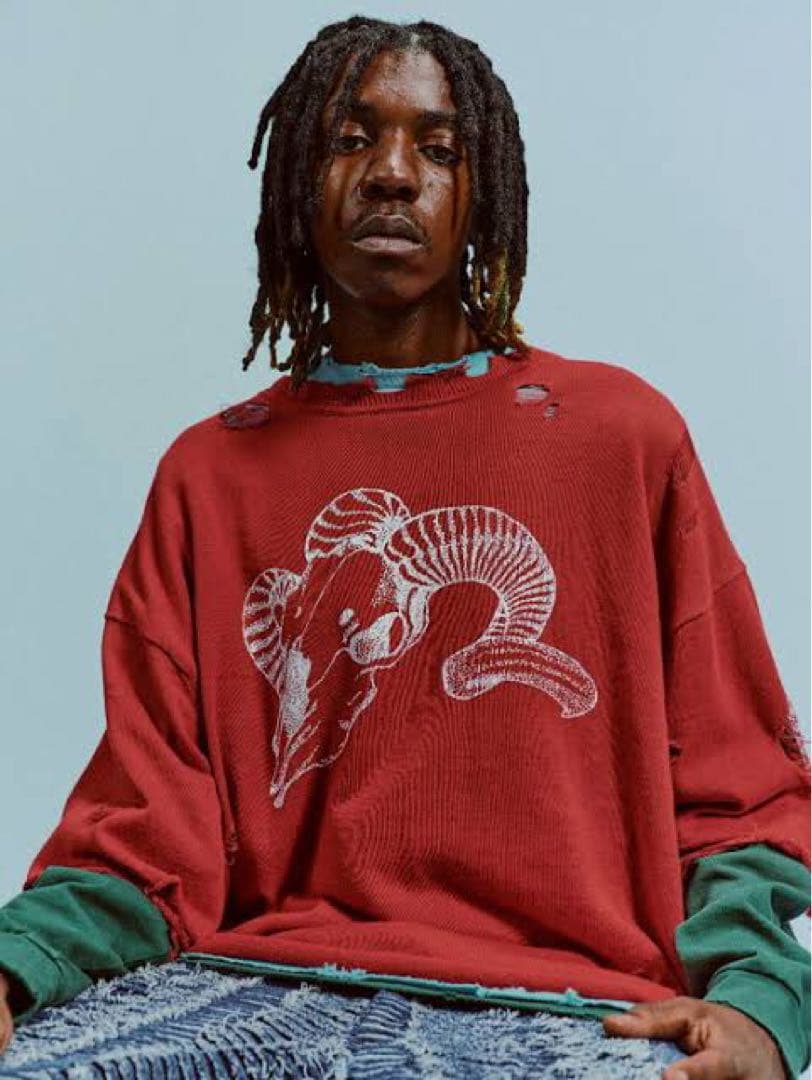 Printed Knit Tee [ G10TS024 ] Myne / マイン