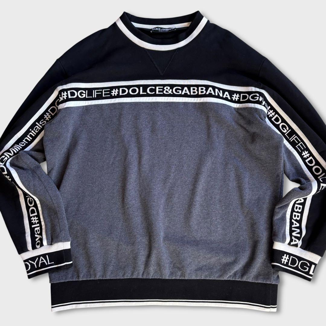 DOLCE&GABBANA ドルガバ ロゴテープ スウェット 52 XL相当
