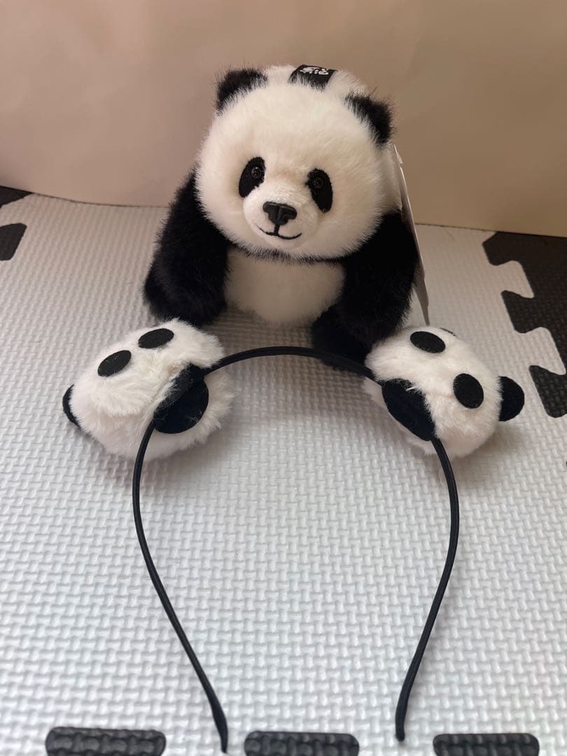 パンダ ふわふわぬいぐるみ カチューシャ付き
