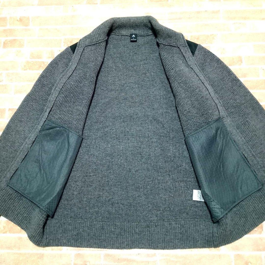 モンベル ミッテルレギ フルジップセーター 　グレー　メンズL