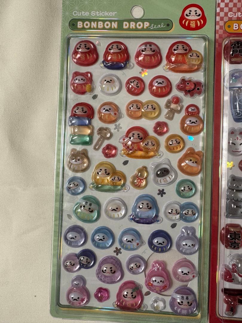 【新品未開封】和柄　ボンボンドロップシール15枚セット