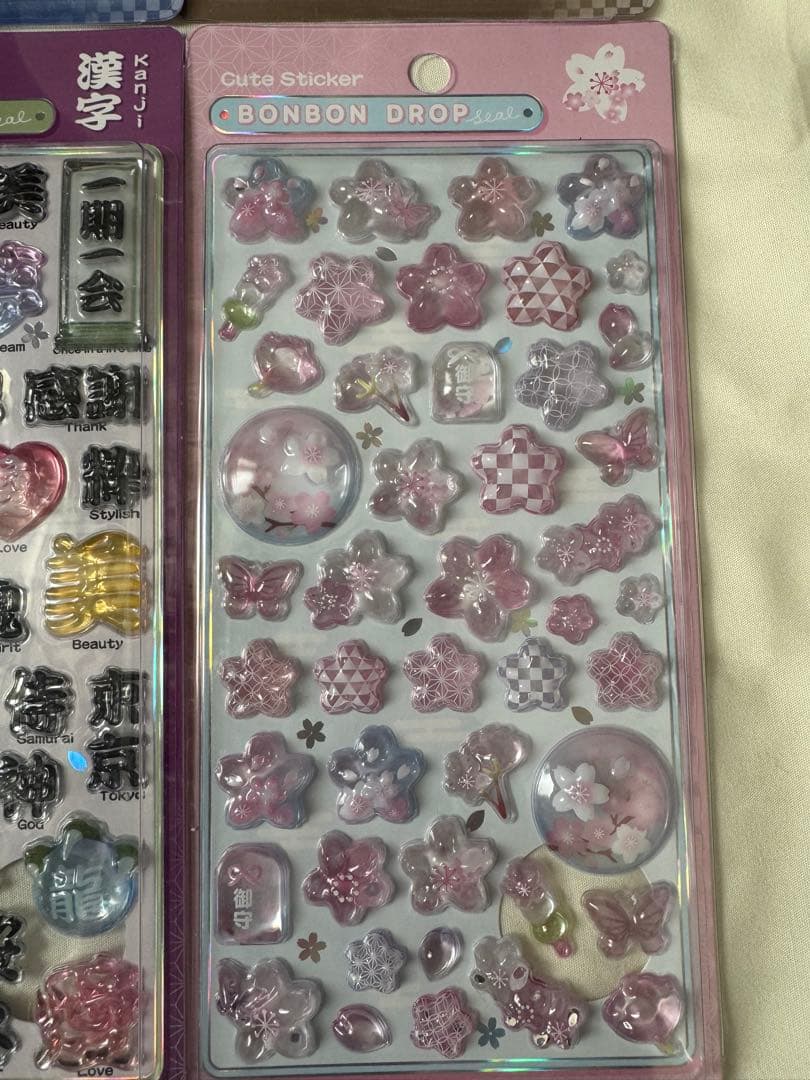 【新品未開封】和柄　ボンボンドロップシール15枚セット