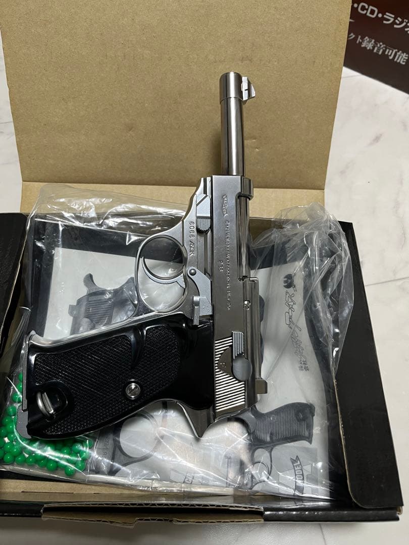 WA P38 STAINLESS MODEL エアソフトガン