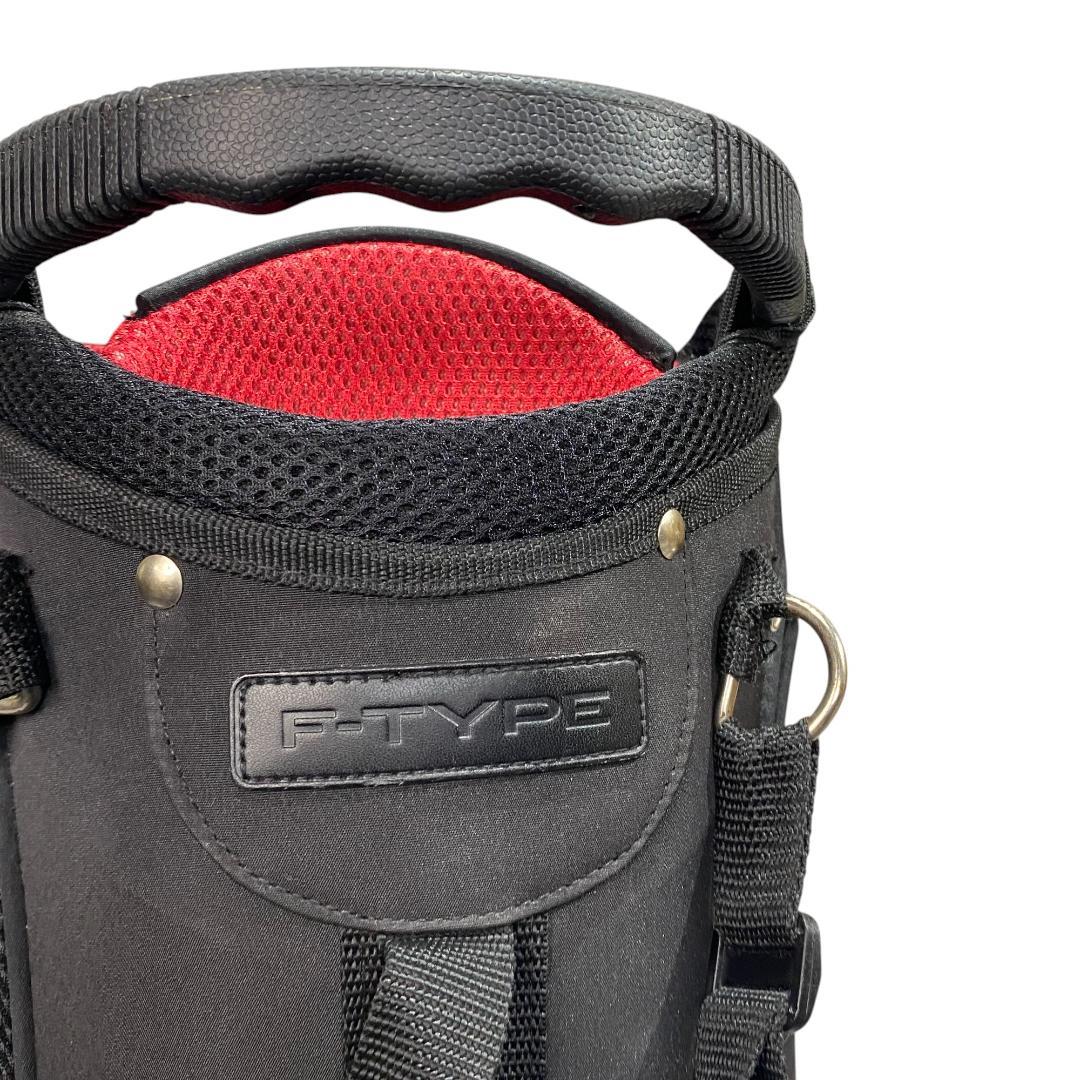 フード付き スタンド キャディバッグ ブラック 9型 7分割 ゴルフ