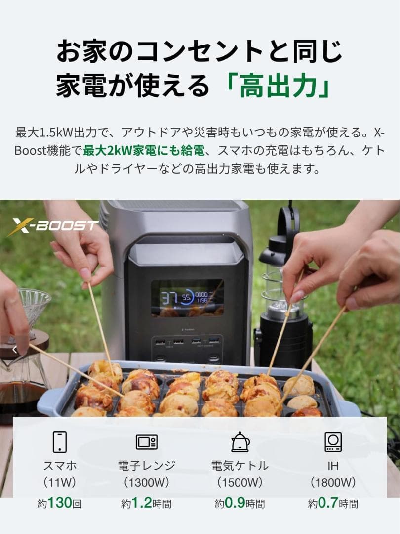 EcoFlow ポータブル電源 DELTA 3 1500 エコフロー