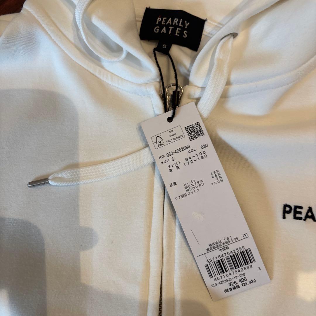 PEARLY GATES フード付きジャケット Lサイズ ホワイト