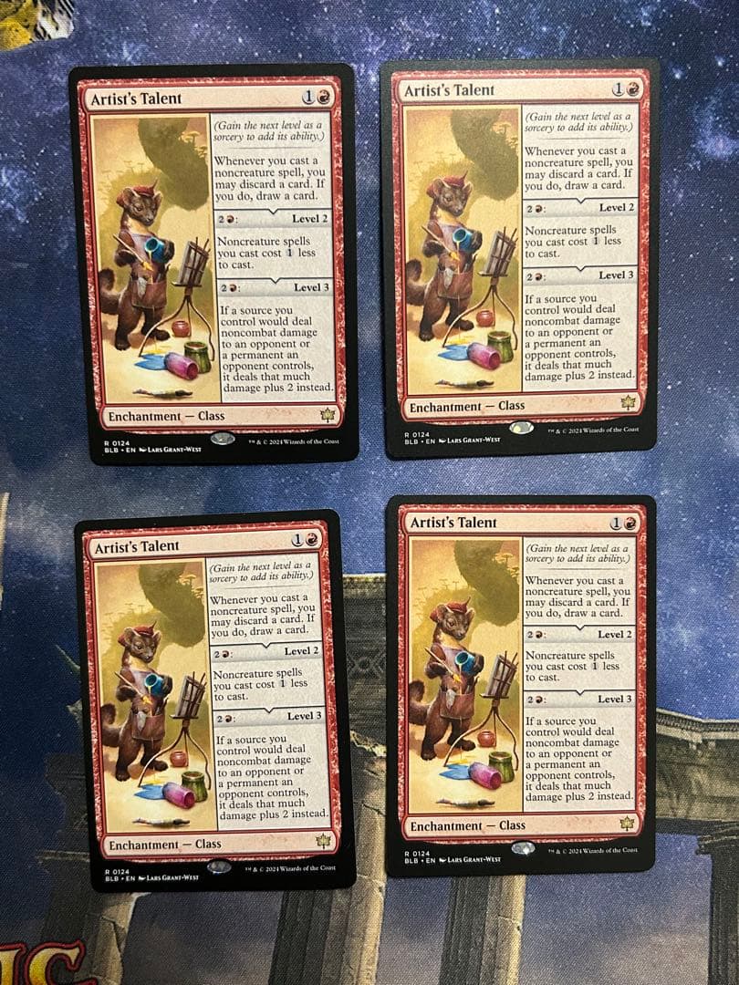 mtg 美術家の才能　Artist's Talent 4枚　英語