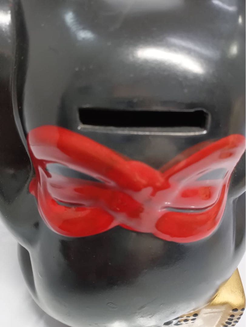 招き猫 縁起物 置物 貯金箱 億万両 黒猫 白猫 アンティーク 昭和 レトロ