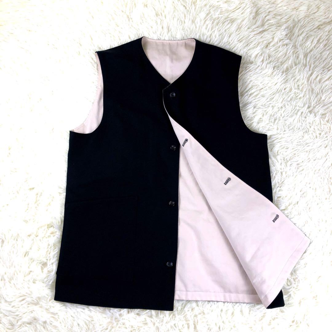 美品* tilt The authentics セーブル混 リバーシブル ベスト