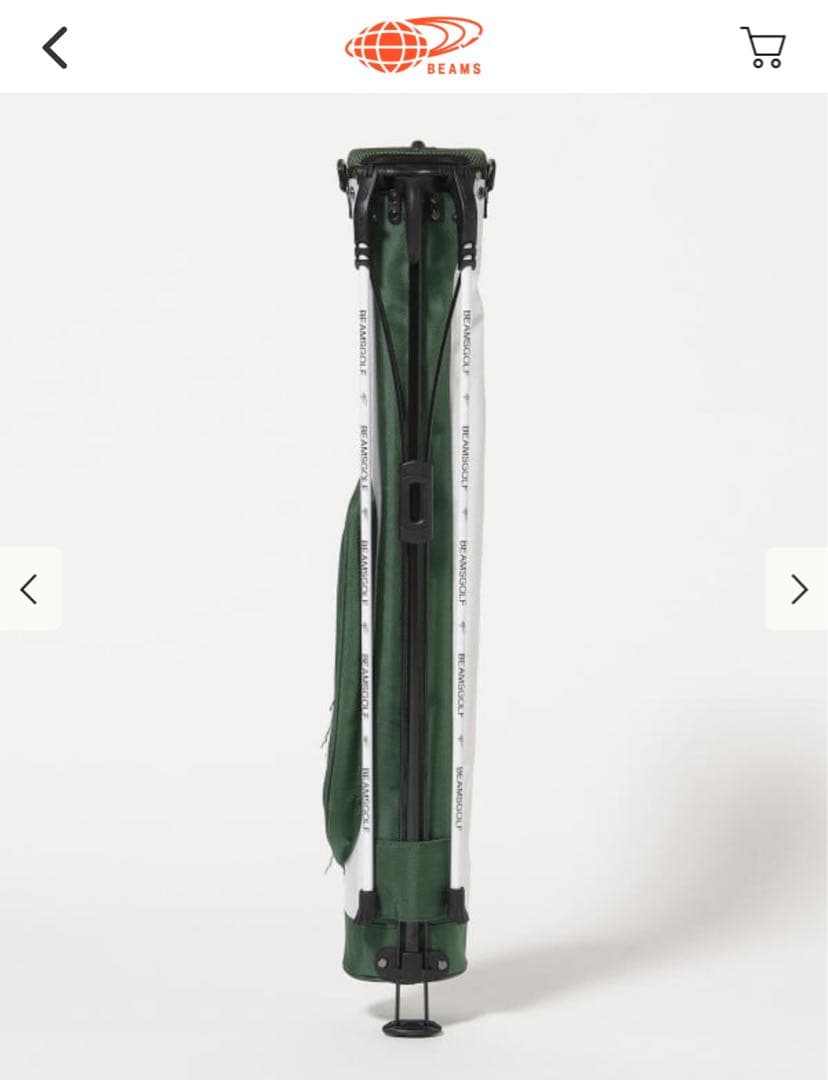 BEAMS GOLF キャディバッグ スタンド付き グリーン
