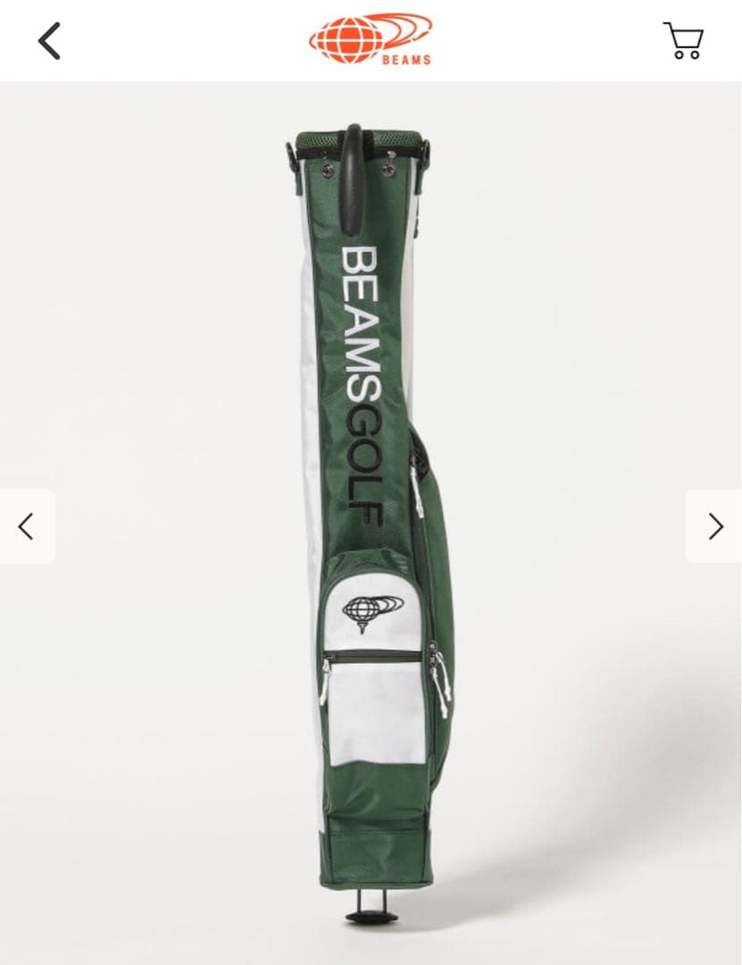 BEAMS GOLF キャディバッグ スタンド付き グリーン