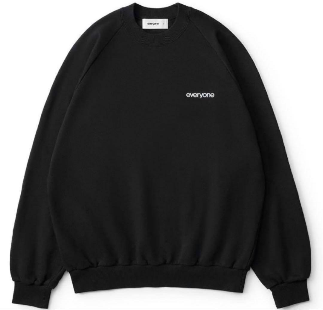 トップス everyone original logo crew sweat BLACK