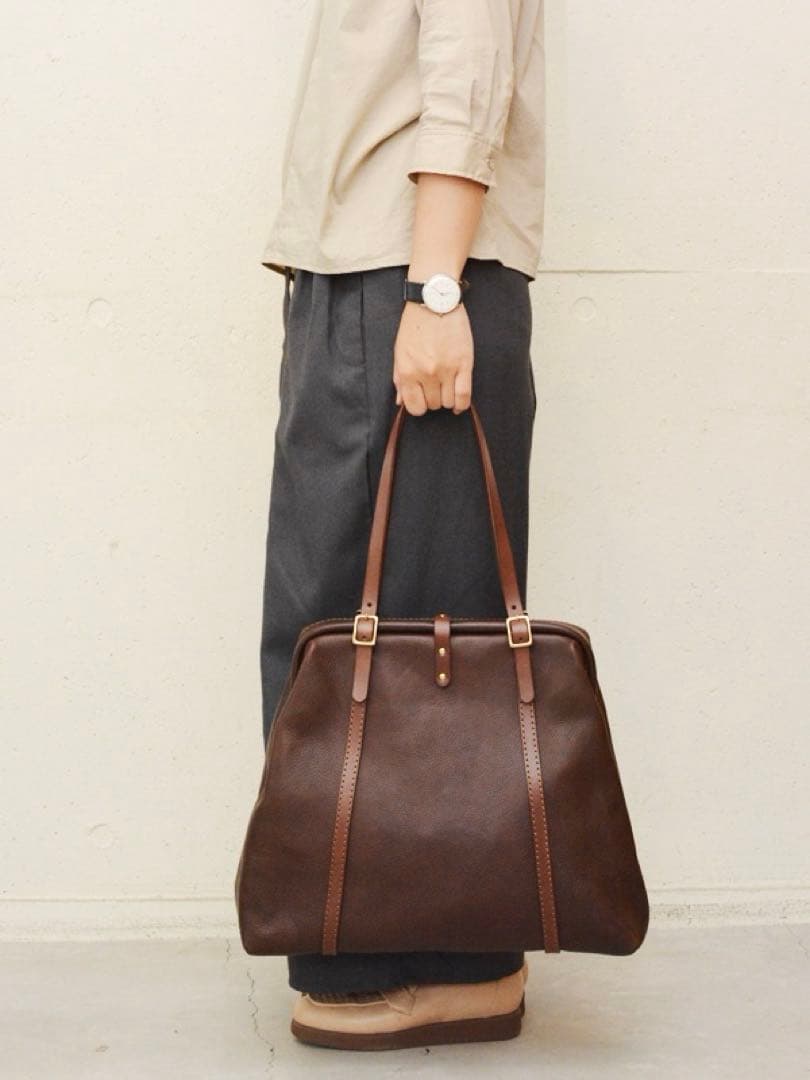 HERZ Organ（オルガン）口枠トートバッグG-14革バッグレザー