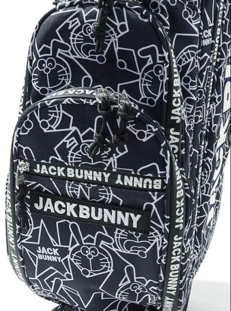 新品 ジャックバニー by パーリーゲイツ 限定 総柄 キャディバッグ ネイビー