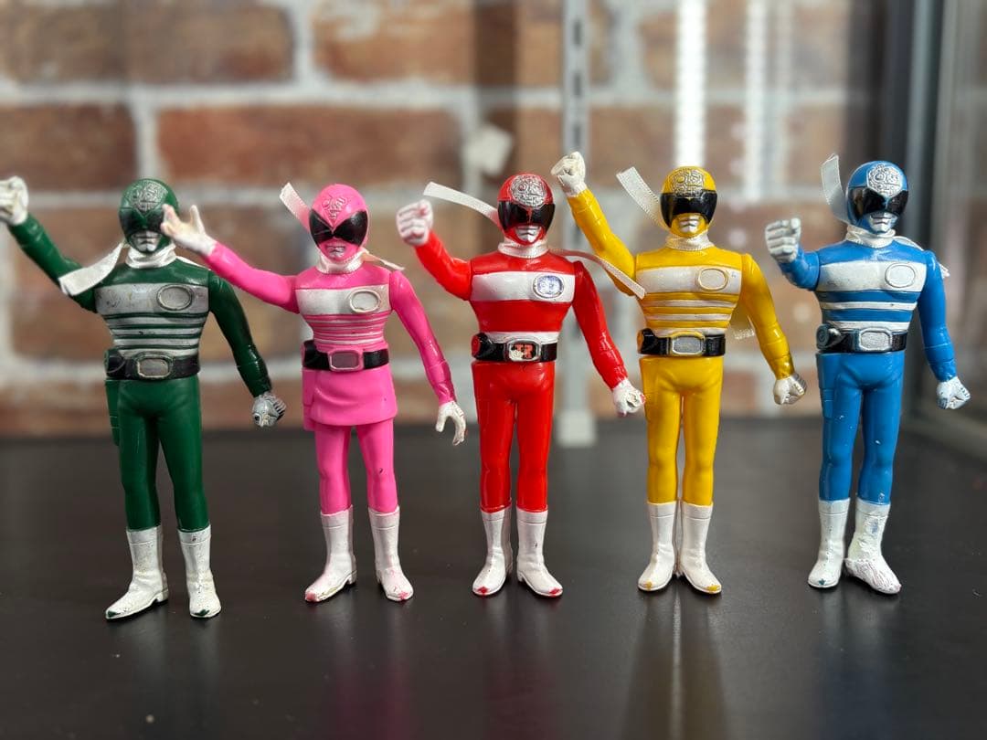 ヤ*読様 当時物　ポピー　デンジマン　ソフビ　5体