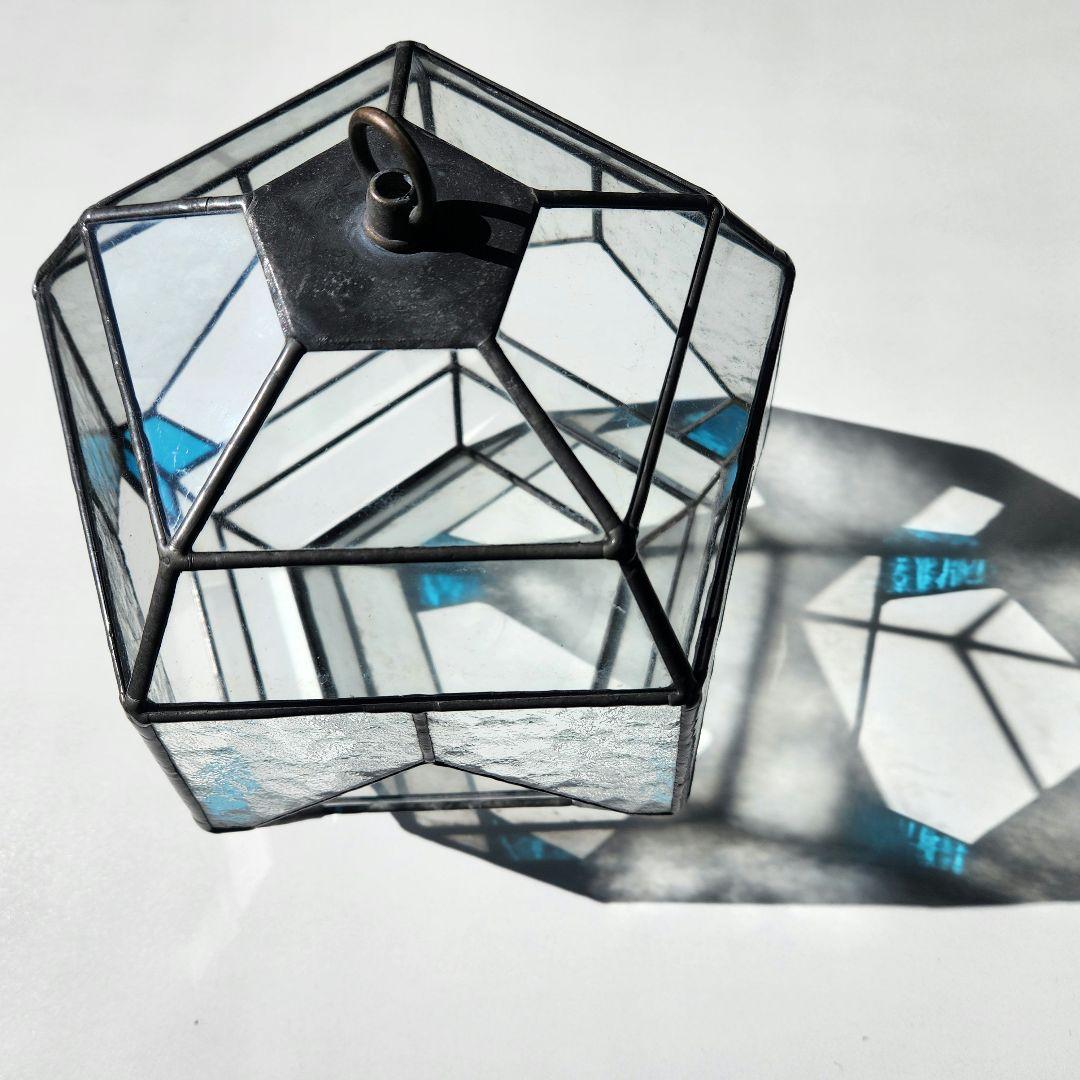 五角形　テラリウム　ステンドグラス　インテリア