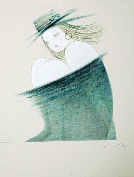 油絵 絵 絵画 インテリア 額付(黒) F6-080114 人物 女性像