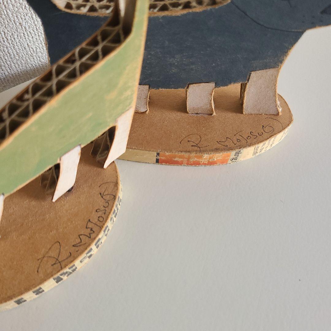 本杉琉　ダンボールアート　猫　２個セット