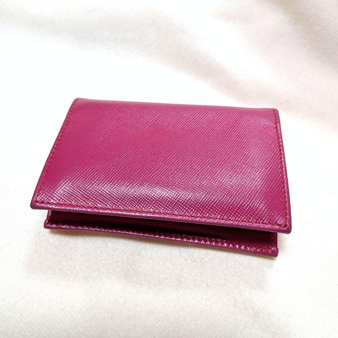 【美品】PRADA ピンク レザー 名刺・カードケース