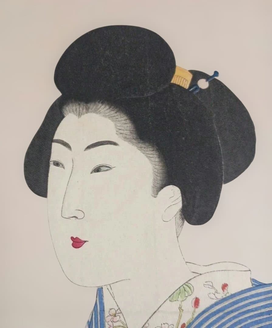 浮世絵版画、真美人五、橋本周延画 明治三十年出版