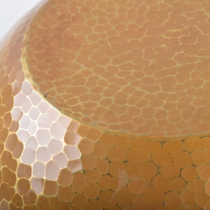 茶道具　龍泉造　黄銅　鎚目　鵬雲斎好　累座建水　共箱　C　9221