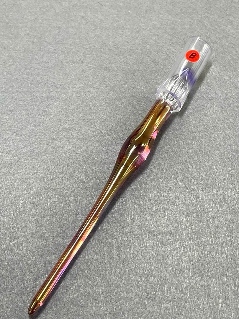 【美品】ガラス工房aun （アウン）ガラスペン 2本セット（マーブルF・太陽B）