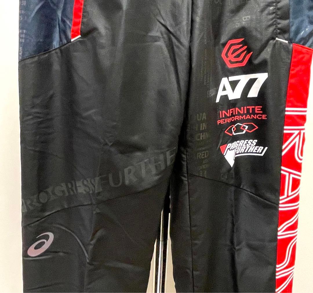 アシックス【S】XAW720-XAW820 ウォーマー上下組 ブラック 黒