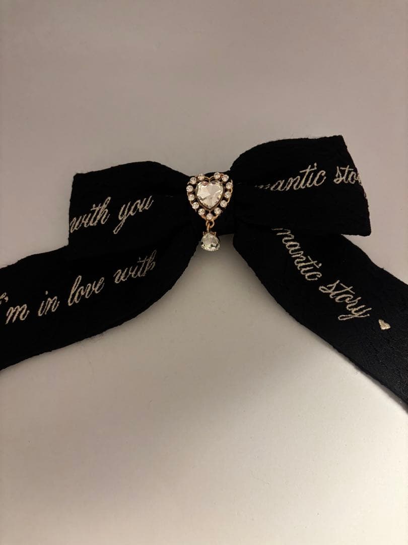 LIZLISA ハートレース襟ブラウス ピンク×ブラック