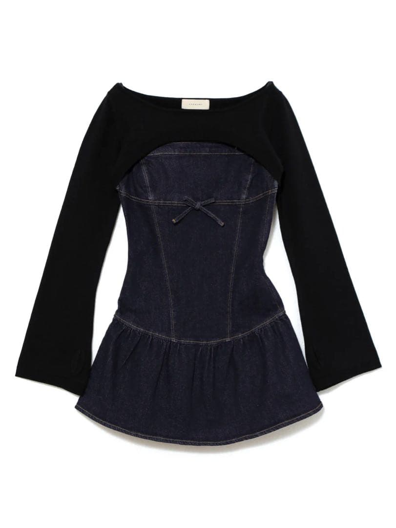 ワンピース Bonnie denim mini dress / navy
