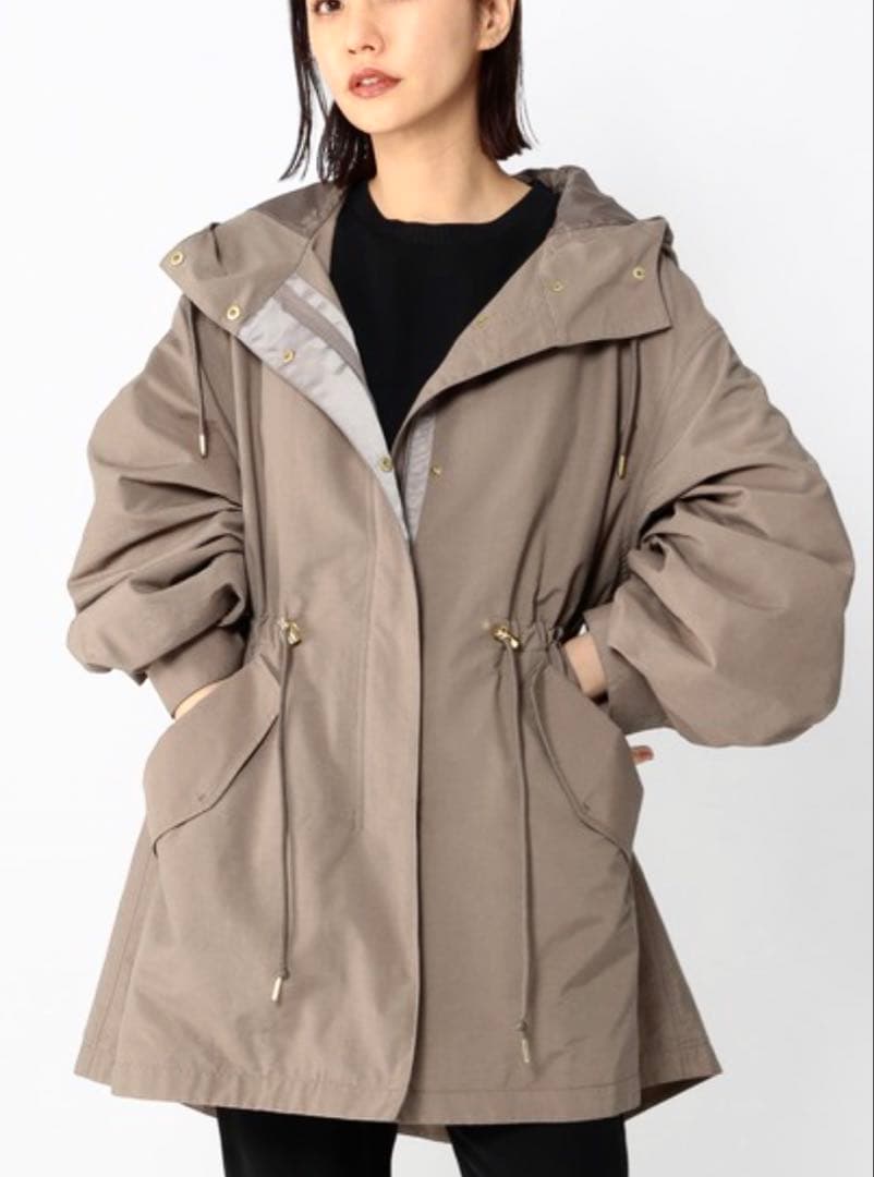 バンヤードストーム　ベージュ フード付き モッズコート